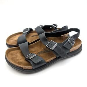 Birkenstock Sonora Sandals Oiled Leather Women's Black Size USW6/M4 EU37